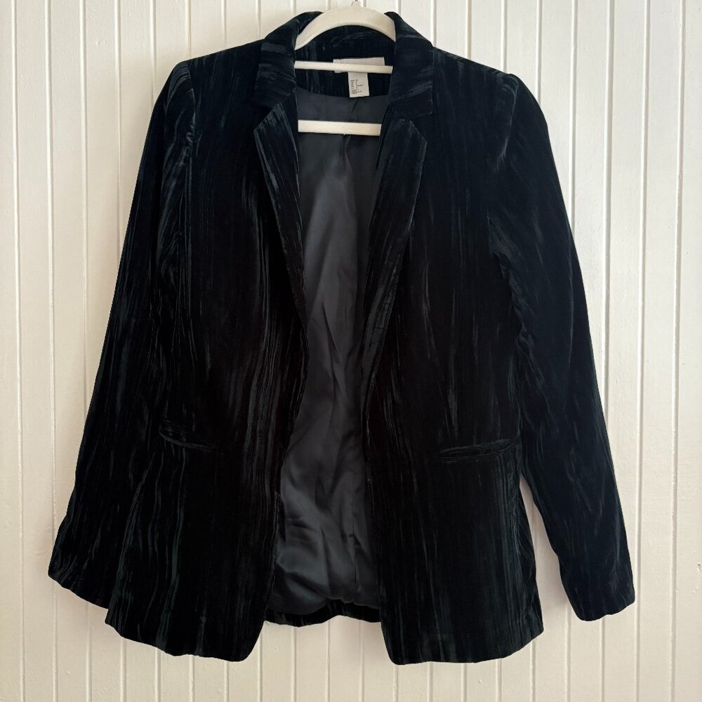 Green Velvet Blazer